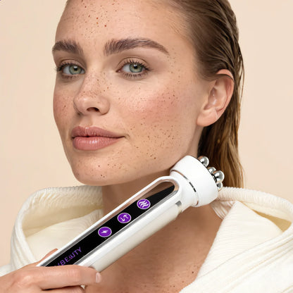 Noélune EMS Rotating Facial & Neck Massager – LED & Gentle Heat Ritual - Noélune