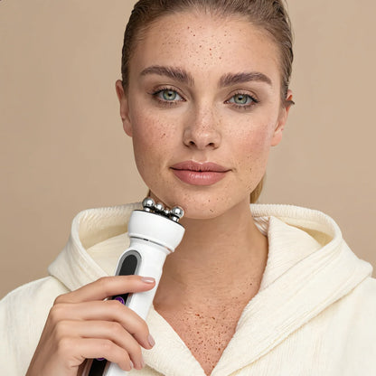 Noélune EMS Rotating Facial & Neck Massager – LED & Gentle Heat Ritual - Noélune