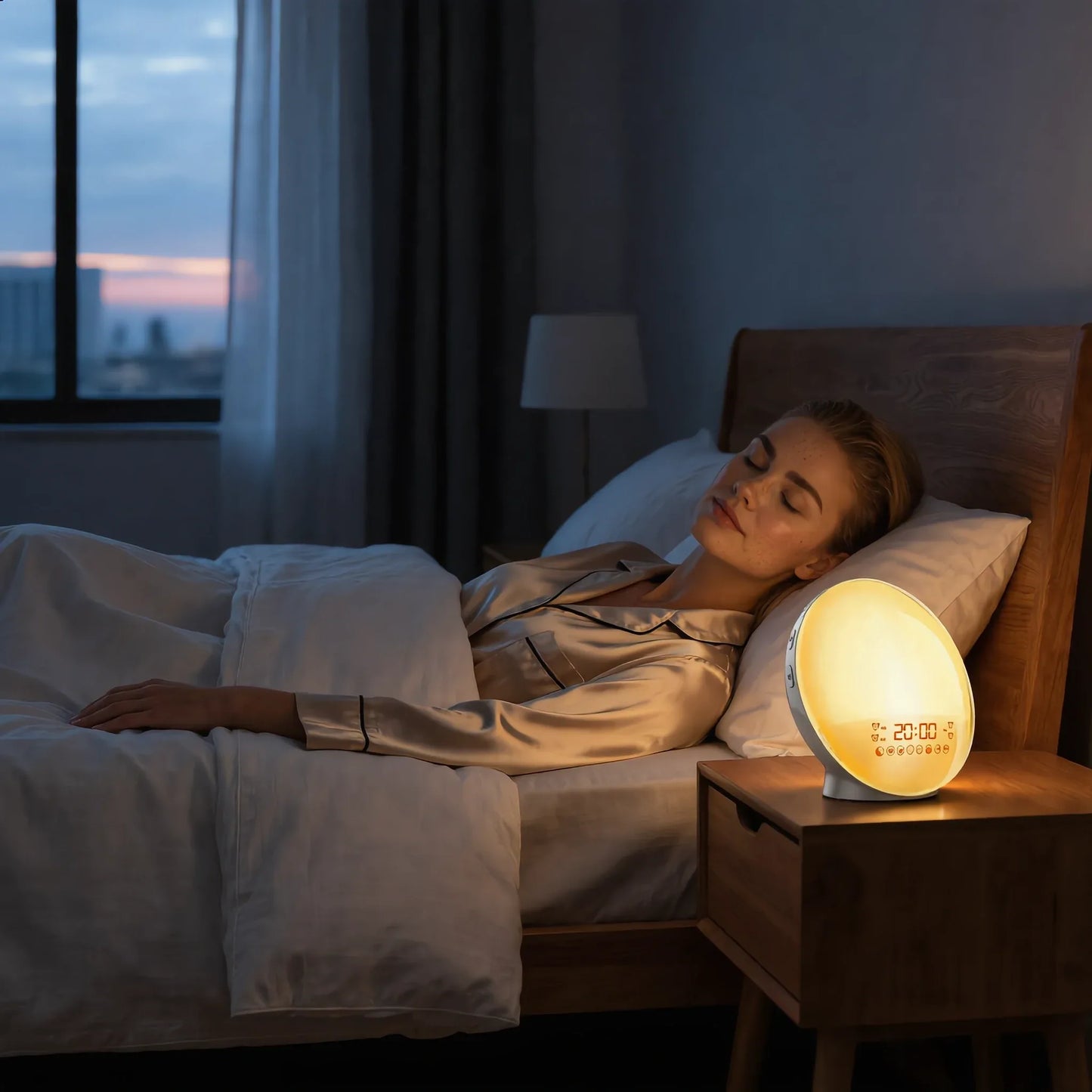 Noélune Sunrise Wake-Up Light Alarm Clock – Natural Light & Sound Sleep Aid - Noélune