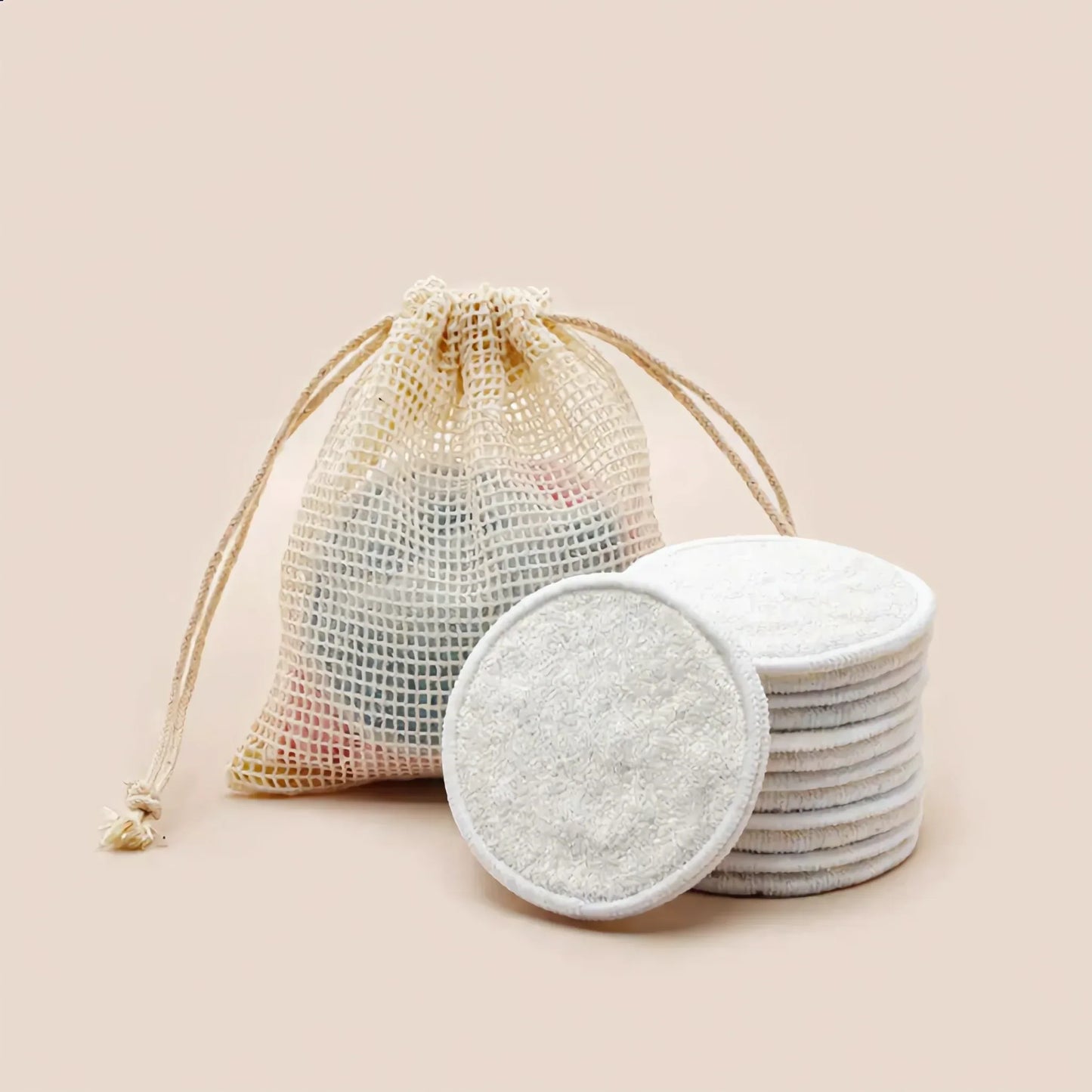 Noélune Reusable Bamboo Cleansing Pads – Gentle Makeup Removal Set - Noélune