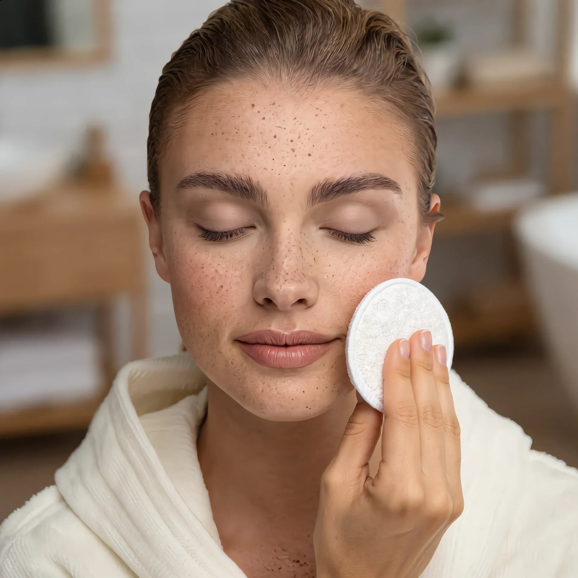 Noélune Reusable Bamboo Cleansing Pads – Gentle Makeup Removal Set - Noélune