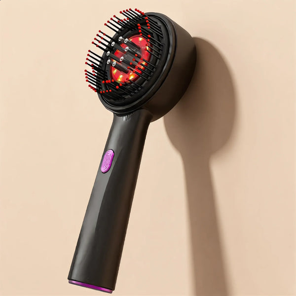 Noélune Scalp Massage Comb – Red Light Microcurrent Hair Therapy Device - Noélune