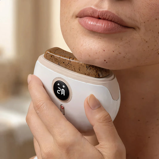 Noélune Heated Gua Sha Massager – Face & Neck Sculpting Ritual - Noélune