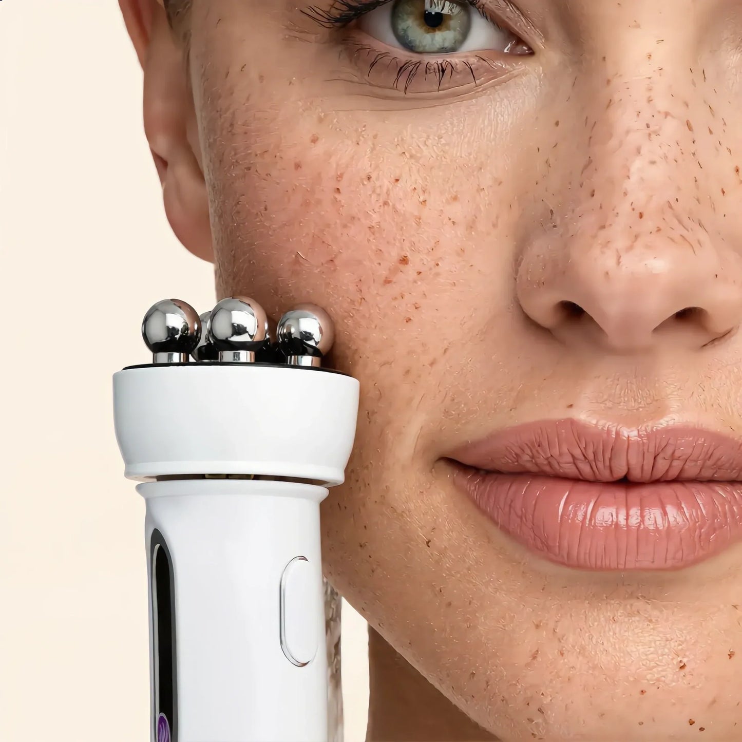 Noélune EMS Rotating Facial & Neck Massager – LED & Gentle Heat Ritual - Noélune