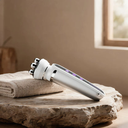 Noélune EMS Rotating Facial & Neck Massager – LED & Gentle Heat Ritual - Noélune