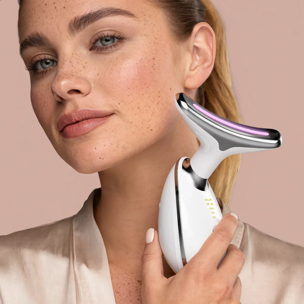 Noélune LED Neck & Face Massager – Microcurrent & Heat Therapy - Noélune