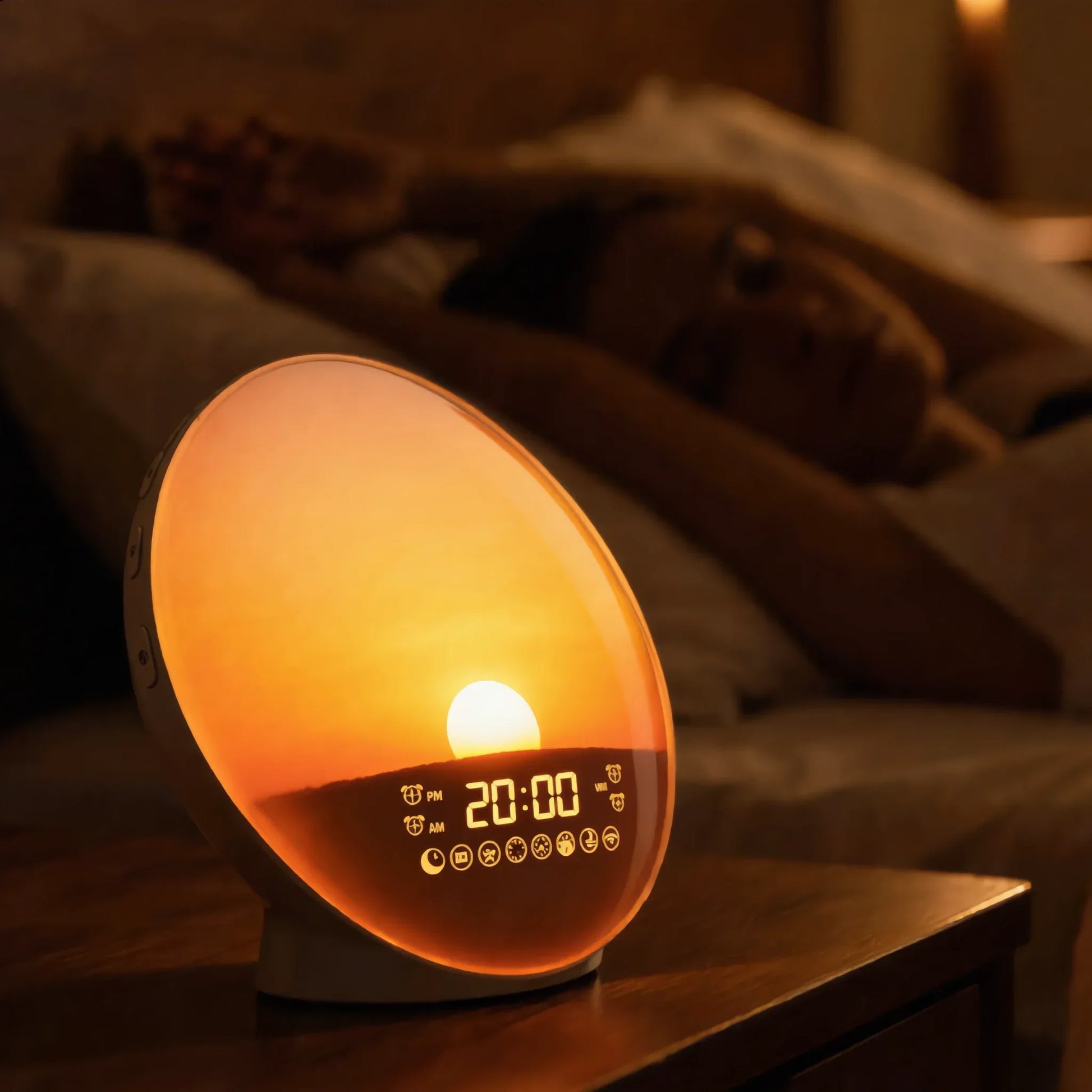 Noélune Sunrise Wake-Up Light Alarm Clock – Natural Light & Sound Sleep Aid - Noélune
