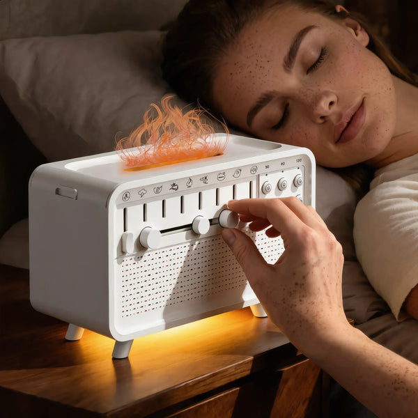 Noélune White Noise Machine With Humidifier And Aroma Diffuser – Wind Down Ritual - Noélune