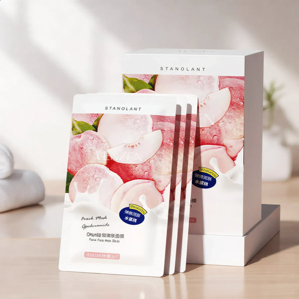 Noélune Peach Soothing Face Mask – Hydrating & Brightening After Treatment - Noélune