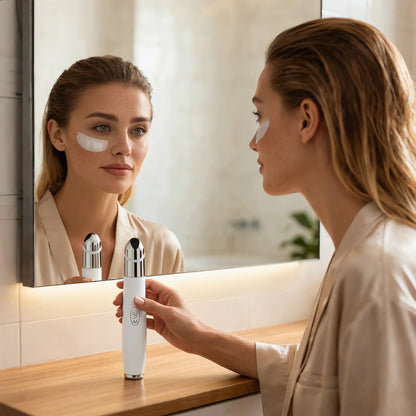 Noélune Eye & Face Massager Wand – LED Vibration Skincare Device - Noélune