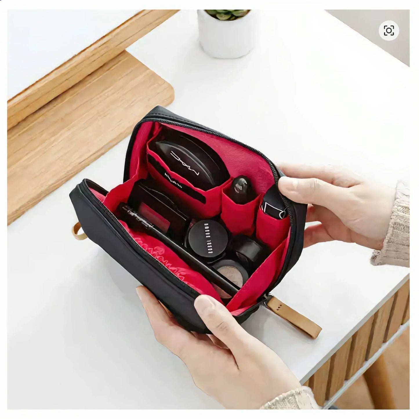 Noélune Compact Makeup Organizer Pouch – Waterproof Daily Storage - Noélune