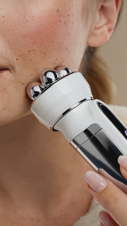 Noélune EMS Rotating Facial & Neck Massager – LED & Gentle Heat Ritual